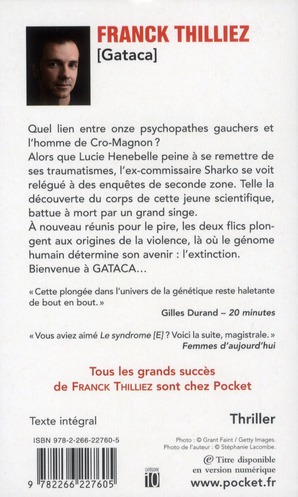 Quatrième de couverture de « Gataca »
