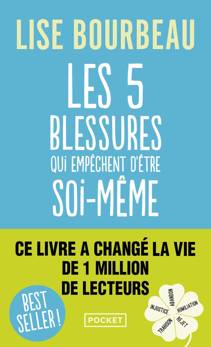 Couverture du livre « LES CINQ BLESSURES QUI EMPECHENT D'ETRE SOI-MEME » de Lise Bourbeau, librairie Les Contes Infusés à Corte