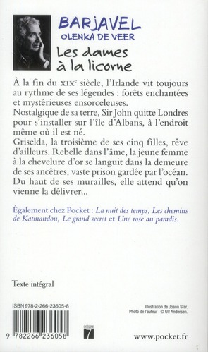 Quatrième de couverture de « LES DAMES A LA LICORNE »