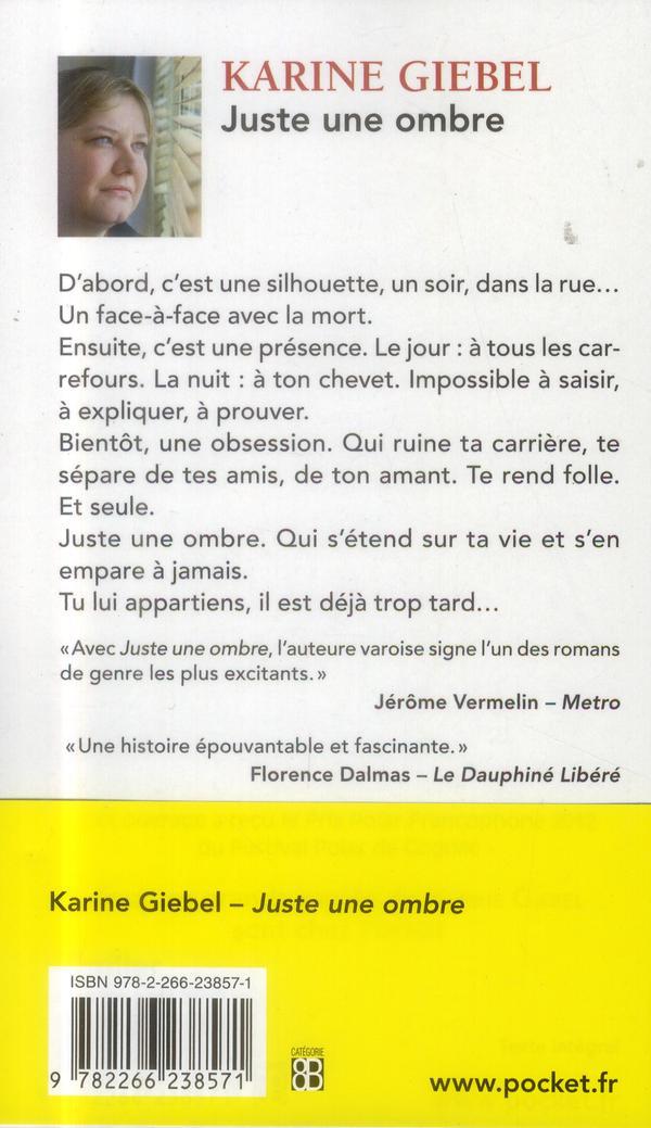 Quatrième de couverture de « Juste une ombre »