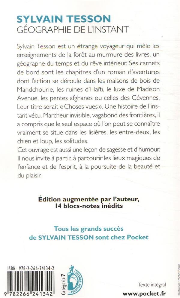 Quatrième de couverture de « GEOGRAPHIE DE L'INSTANT »