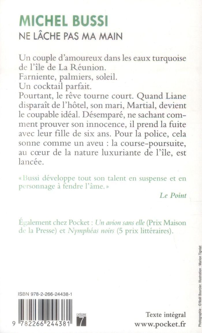 Quatrième de couverture de « Ne lâche pas ma main »