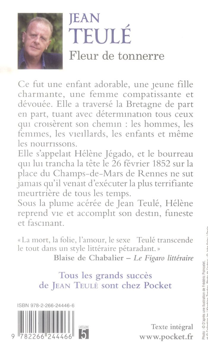 Quatrième de couverture de « FLEUR DE TONNERRE »