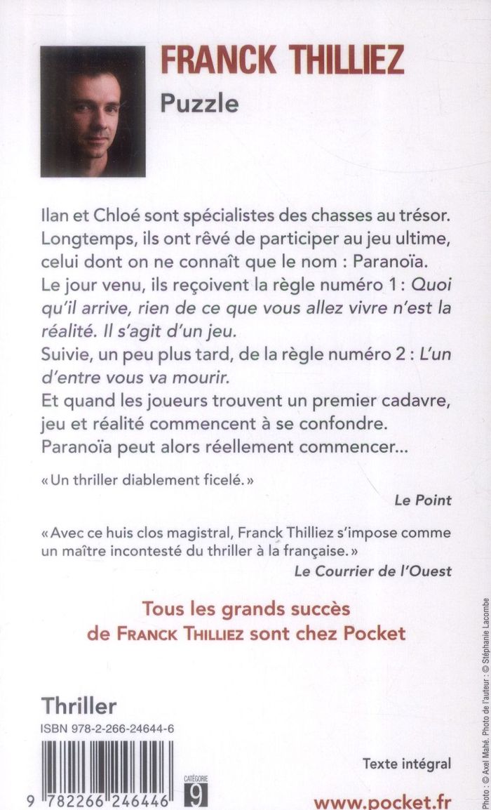 Quatrième de couverture de « Puzzle »