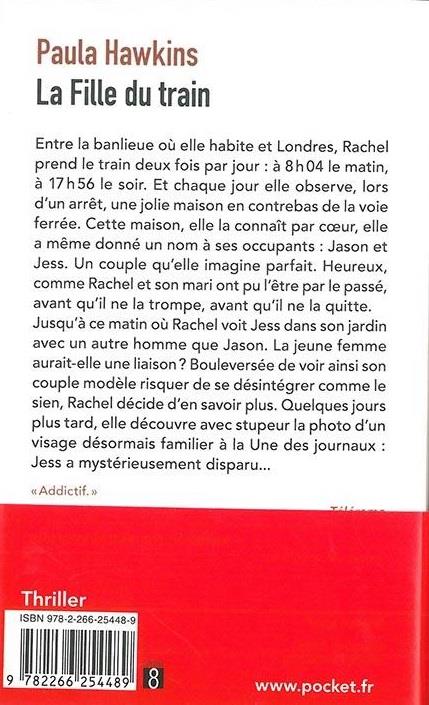 Quatrième de couverture de « LA FILLE DU TRAIN »