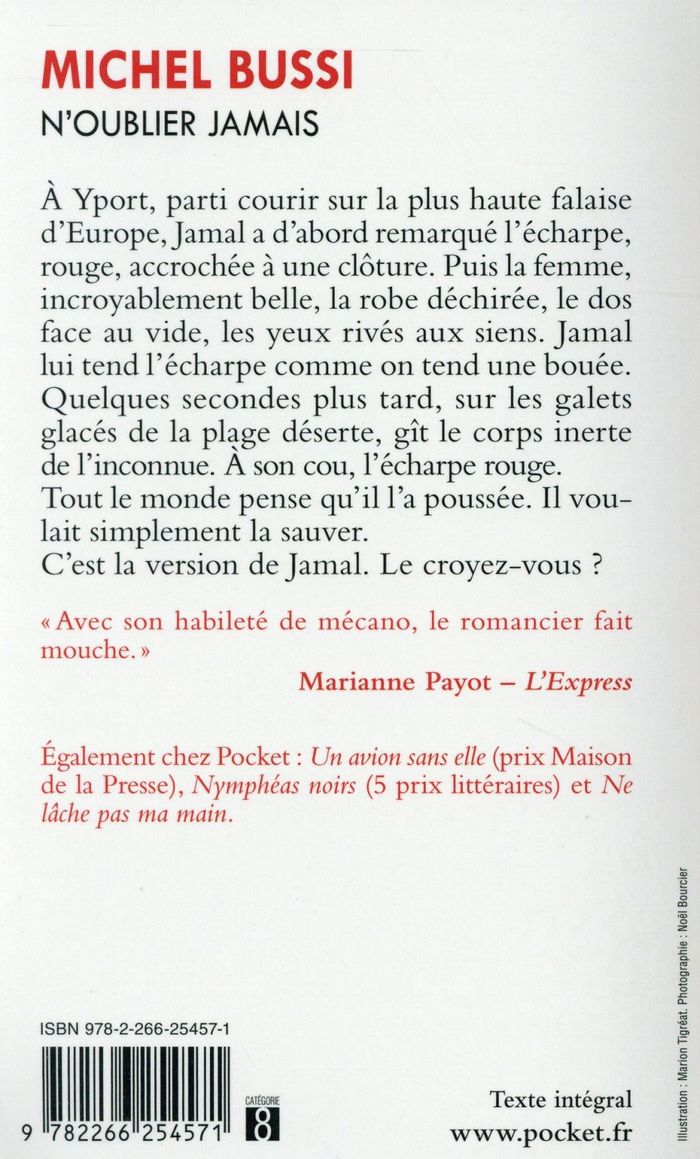 Quatrième de couverture de « N'OUBLIER JAMAIS »