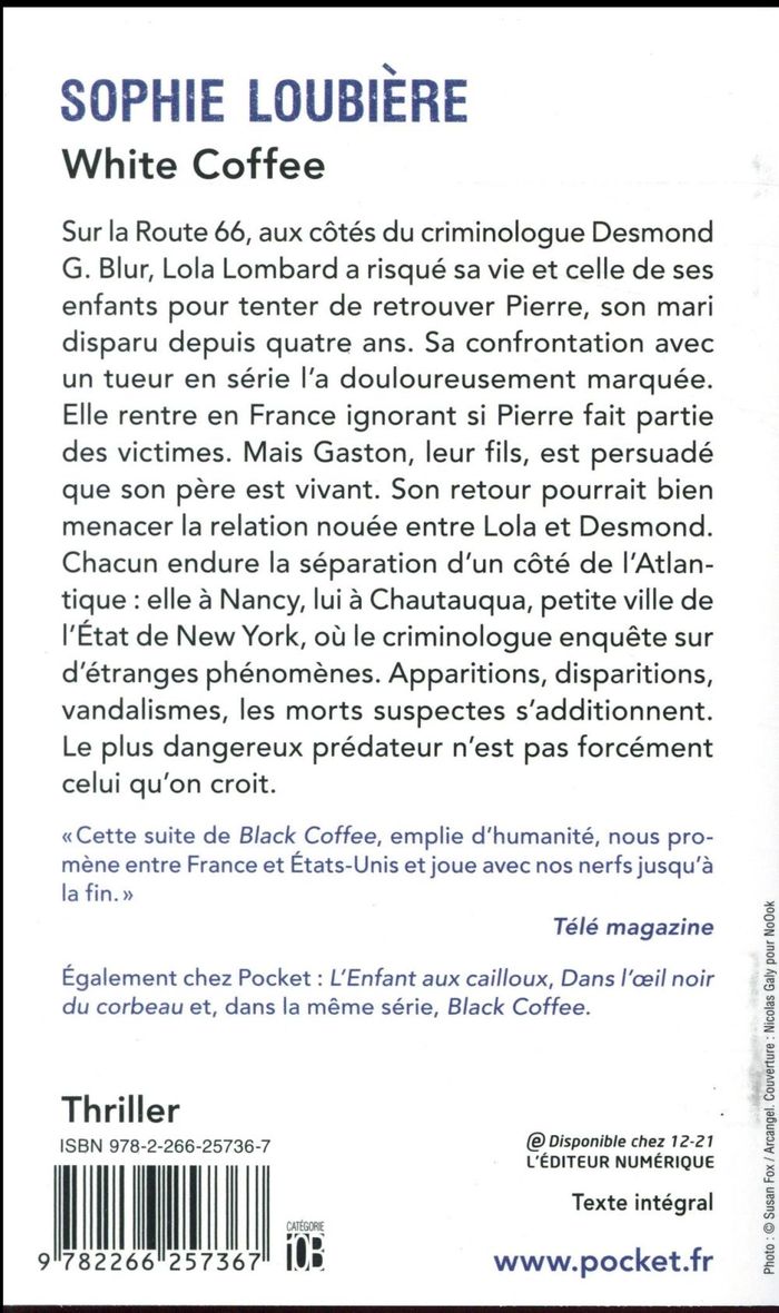 Quatrième de couverture de « White coffee »