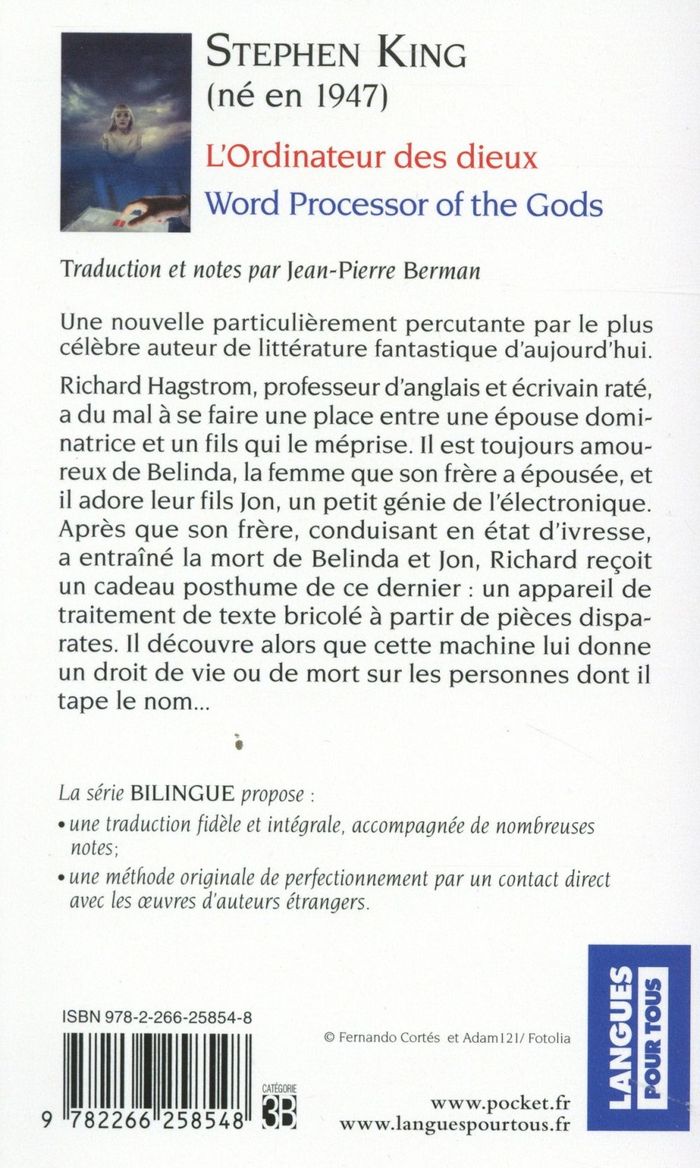 Quatrième de couverture de « L'ordinateur des dieux »
