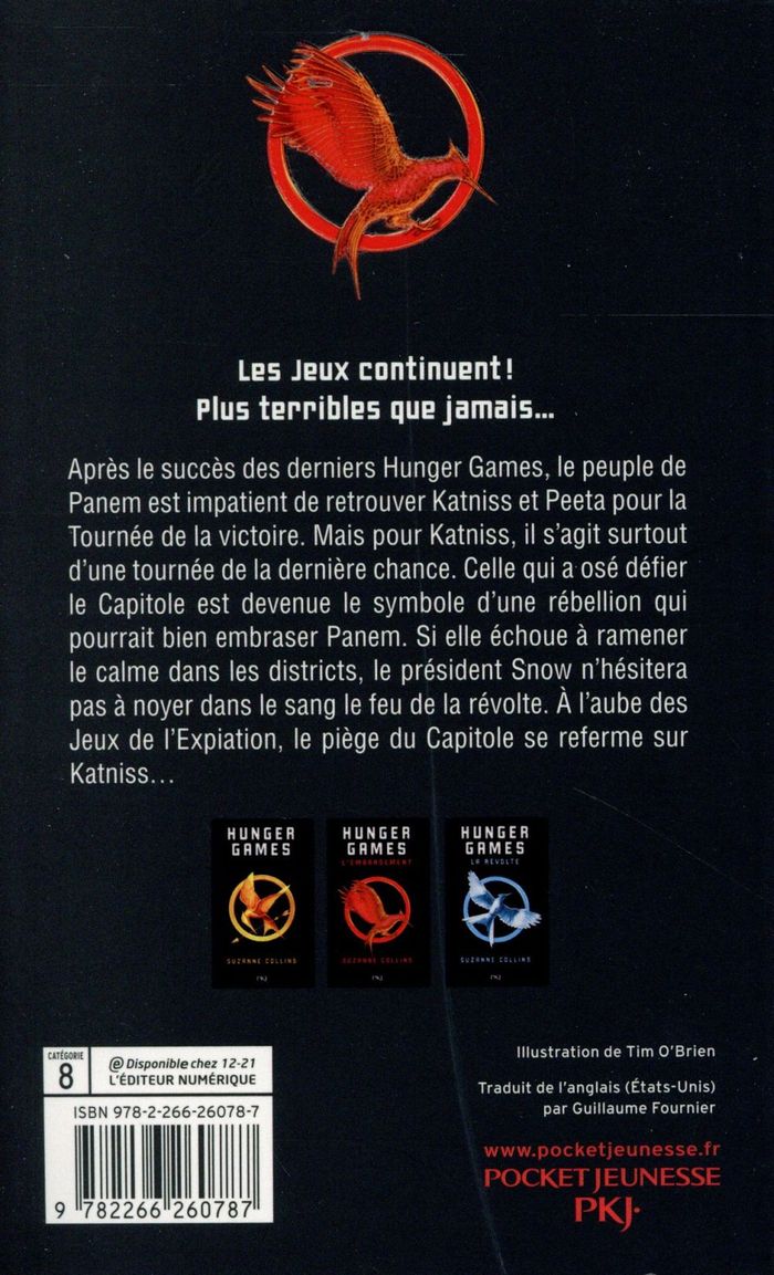 Quatrième de couverture de « HUNGER GAMES - TOME 02 : L'EMBRASEMENT »