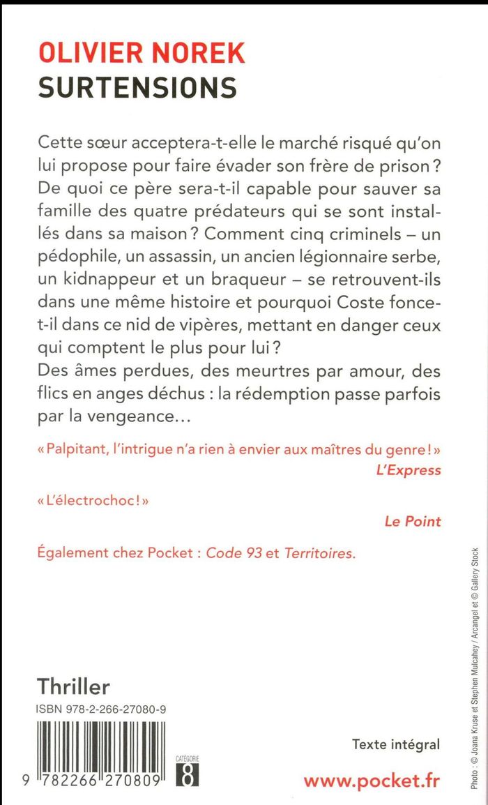 Quatrième de couverture de « Surtensions »