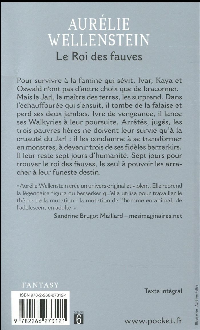 Quatrième de couverture de « Le roi des fauves »