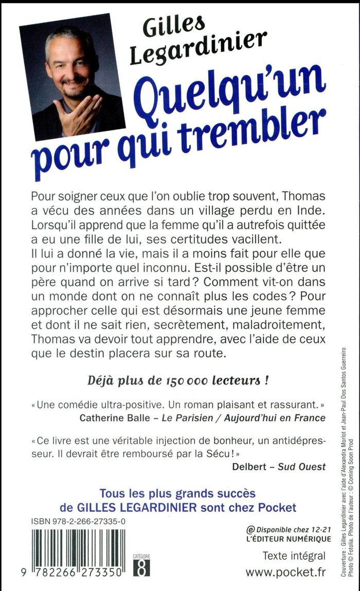 Quatrième de couverture de « Quelqu'un pour qui trembler »