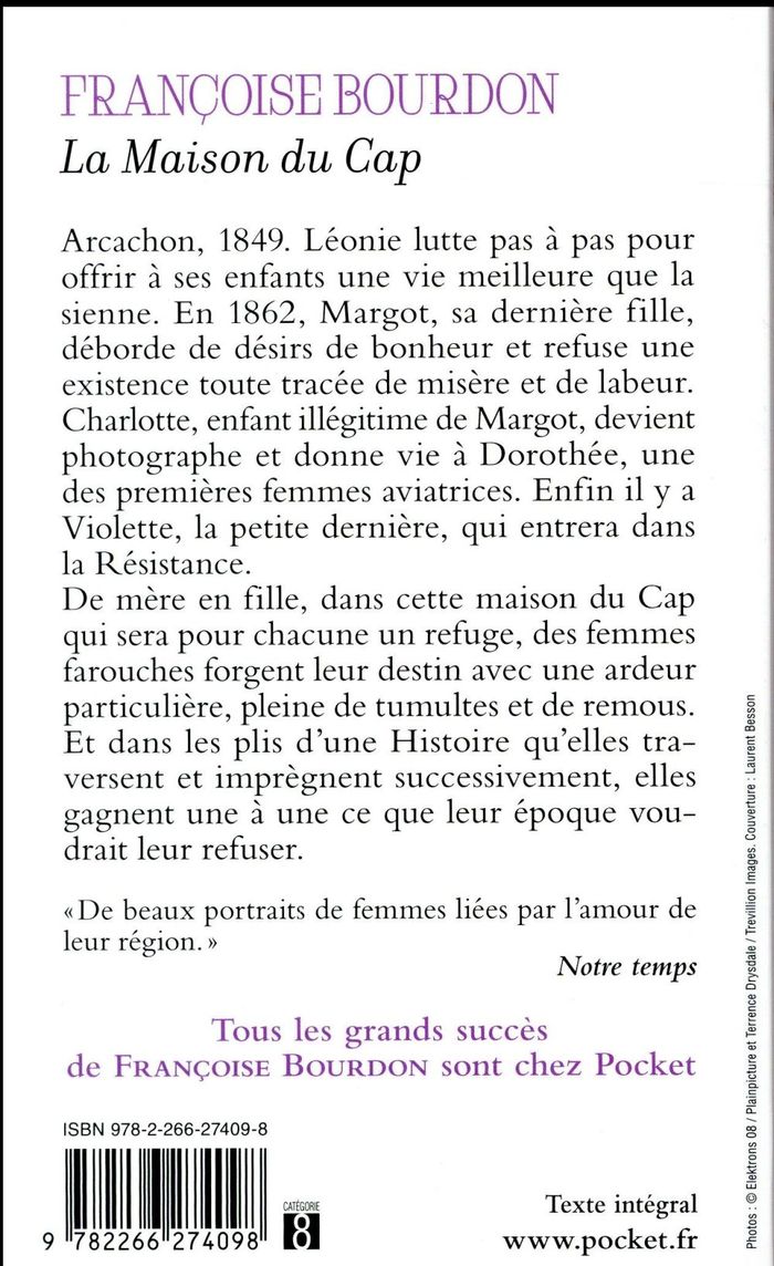 Quatrième de couverture de « La maison du Cap : roman »