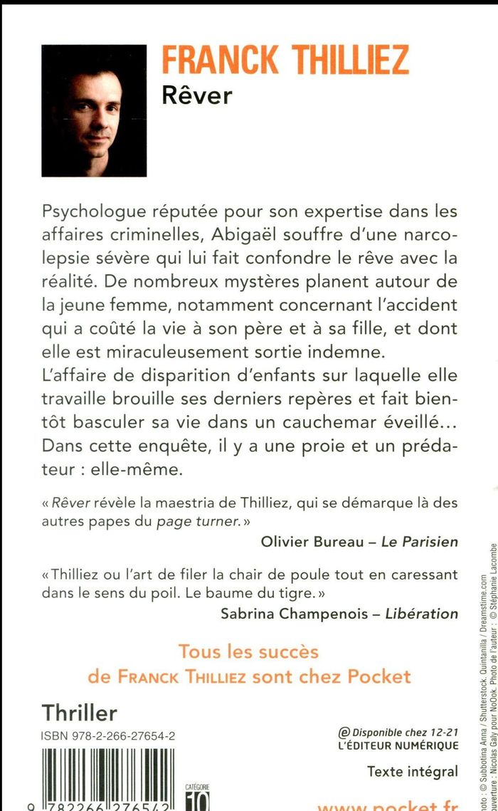 Quatrième de couverture de « Rêver »