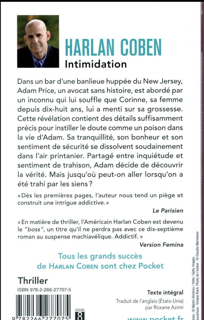 Quatrième de couverture de « INTIMIDATION »