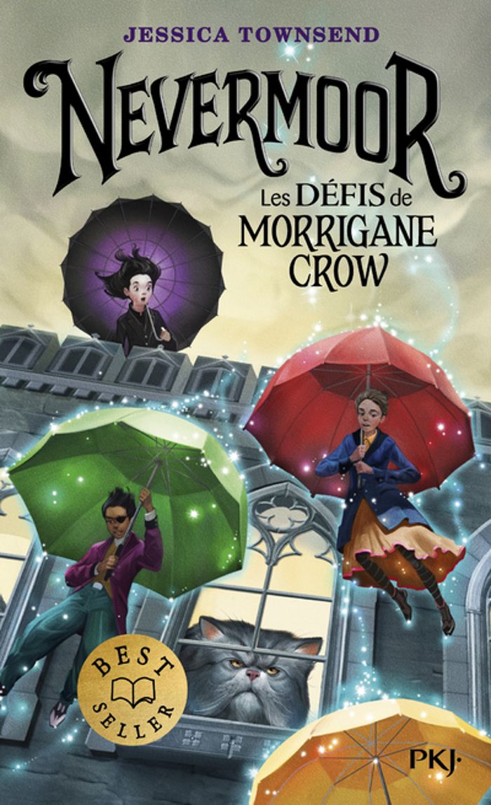 Couverture du livre « NEVERMOOR - TOME 1 LES DEFIS DE MORRIGANE CROW » de Jessica Townsend, librairie Les Contes Infusés à Corte