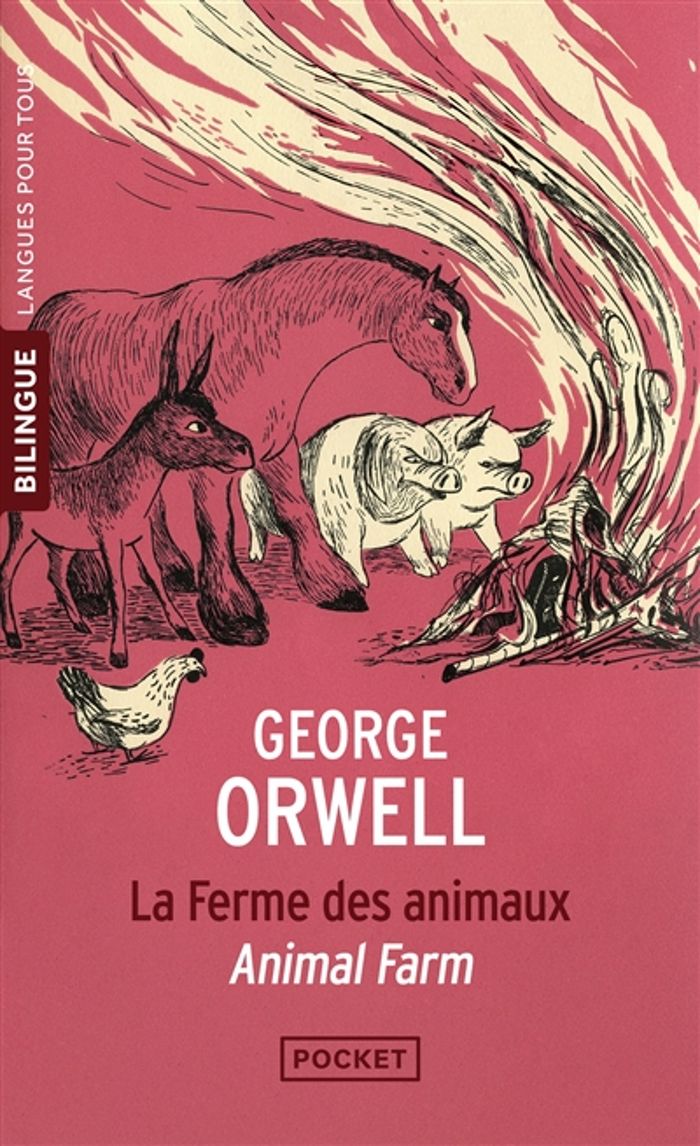 Couverture du livre « Animal farm » de George Orwell, librairie Les Contes Infusés à Corte