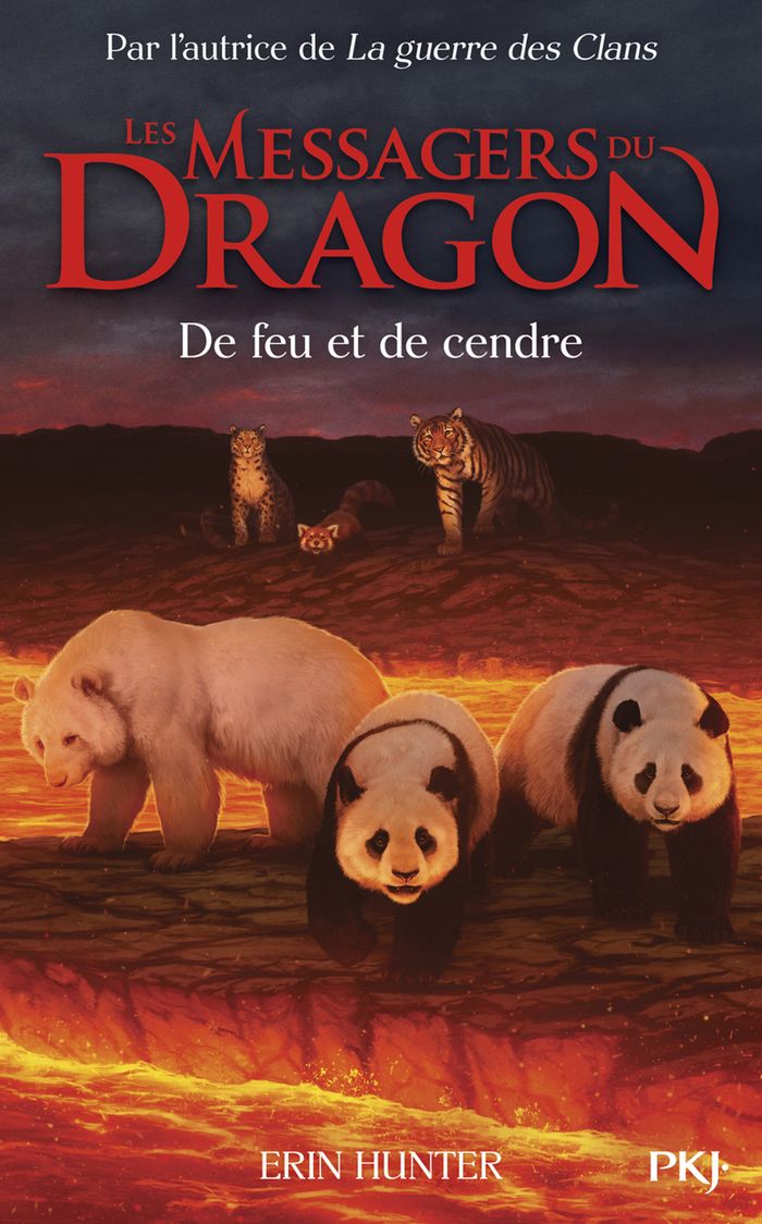 Couverture du livre « Les Messagers du Dragon : du feu et des cendres » de Erin Hunter, librairie Les Contes Infusés à Corte
