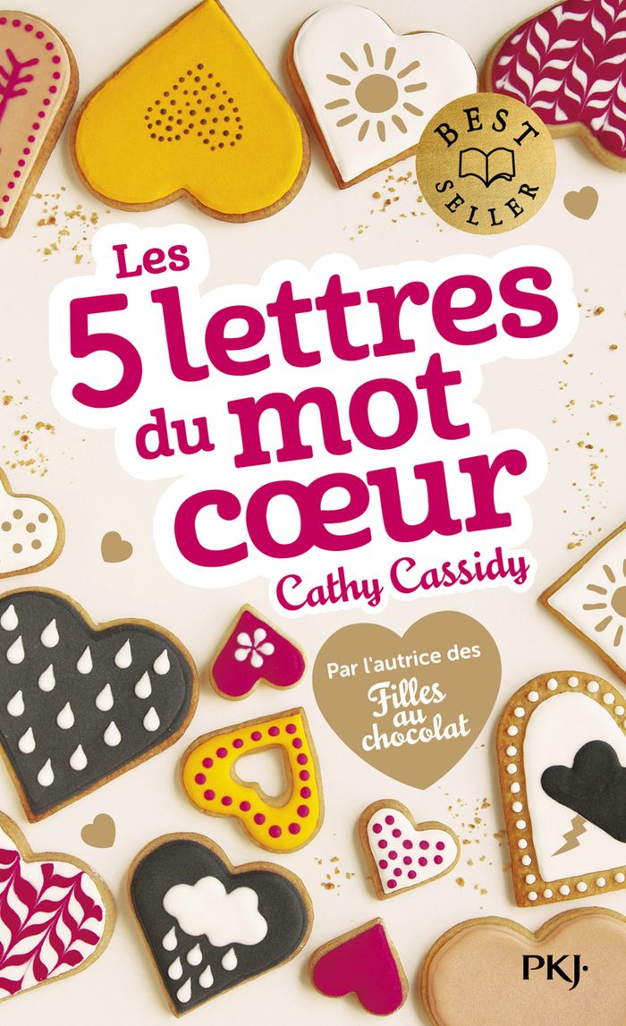 Couverture du livre « Les 5 lettres du mot coeur » de Cathy Cassidy, librairie Les Contes Infusés à Corte