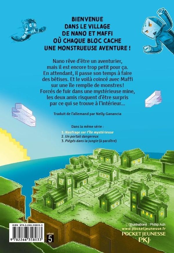 Quatrième de couverture de « Les aventures de Nano et Maffi : Naufrage sur l'île mystérieuse »
