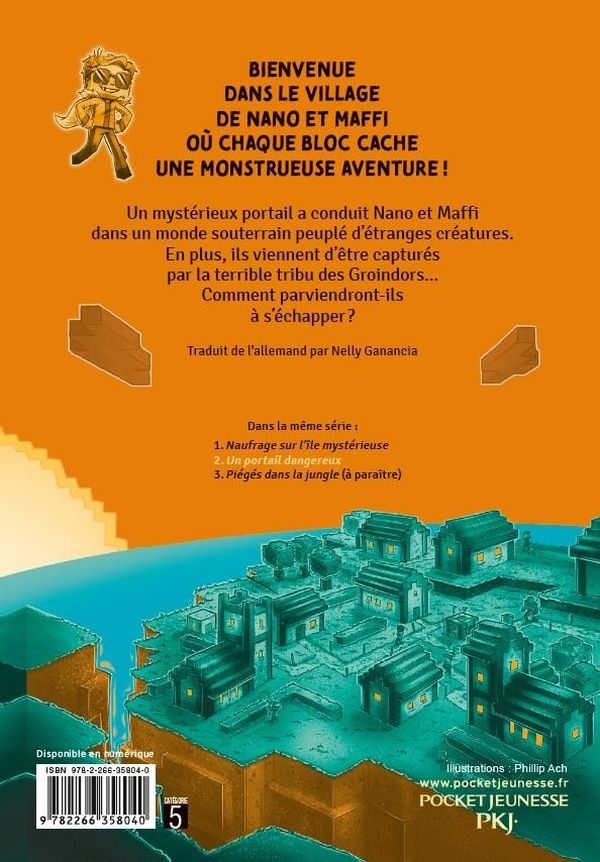 Quatrième de couverture de « Les aventures de Nano et Maffi : un portail dangereux »