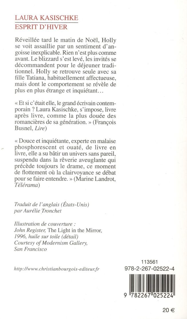 Quatrième de couverture de « Esprit d'hiver »