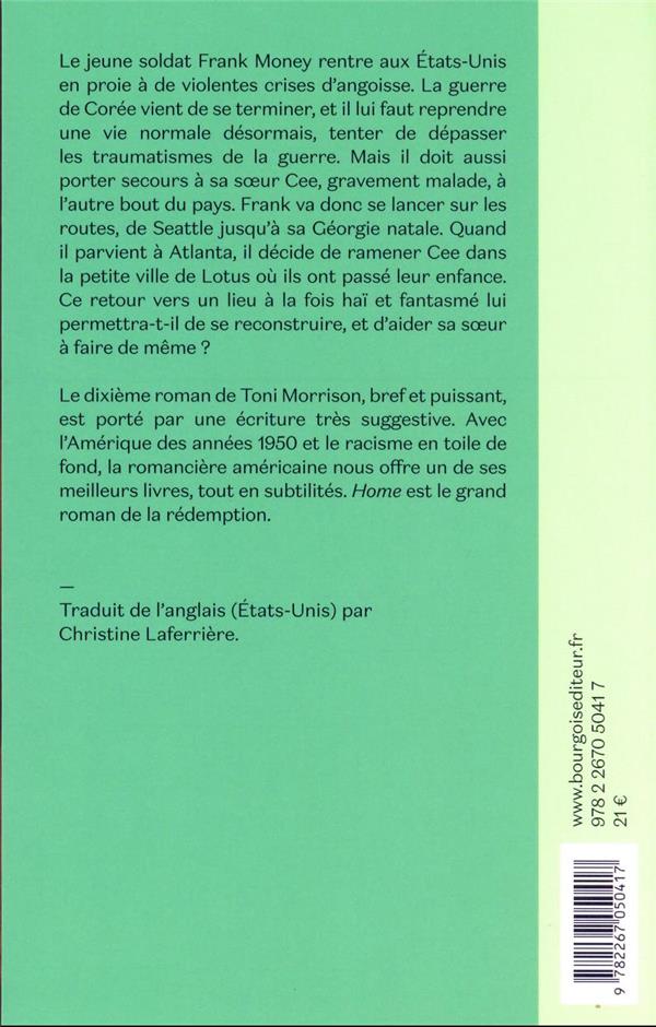 Quatrième de couverture de « Home »