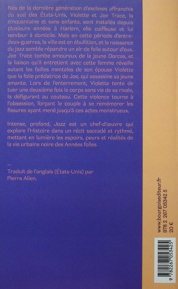 Quatrième de couverture de « Jazz »