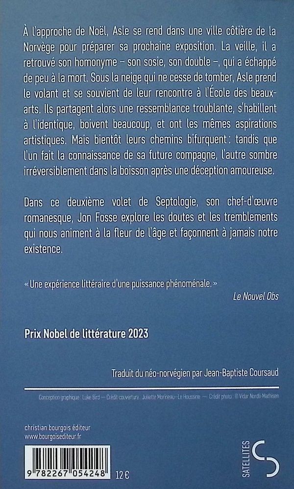 Quatrième de couverture de « JE EST UN AUTRE - SEPTOLOGIE III-V »