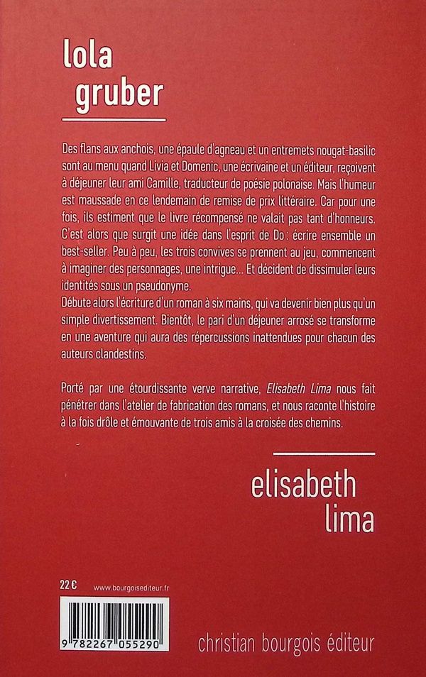 Quatrième de couverture de « Elisabeth Lima »