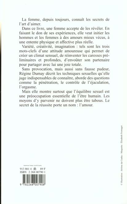 Quatrième de couverture de « COMMENT BIEN FAIRE L'AMOUR A UN HOMME »