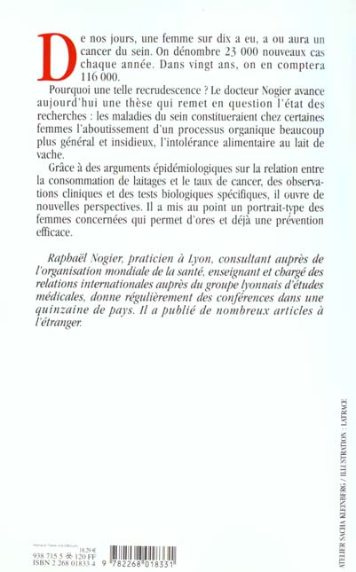 Quatrième de couverture de « CE LAIT QUI MENACE LES FEMMES »
