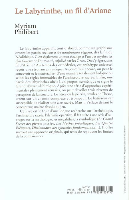 Quatrième de couverture de « LE LABYRINTHE, UN FIL D'ARIANE »