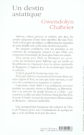 Quatrième de couverture de « UN DESTIN ASIATIQUE »