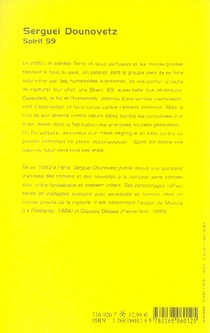 Quatrième de couverture de « SPIRIT 59 »