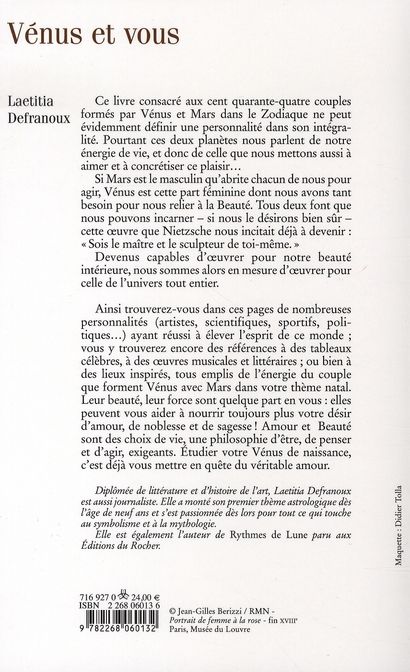 Quatrième de couverture de « VENUS ET VOUS »