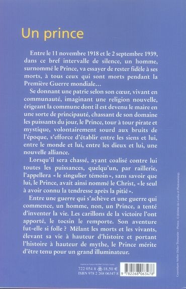 Quatrième de couverture de « UN PRINCE - LE CYCLE DE VILMONT, TOME 3 »