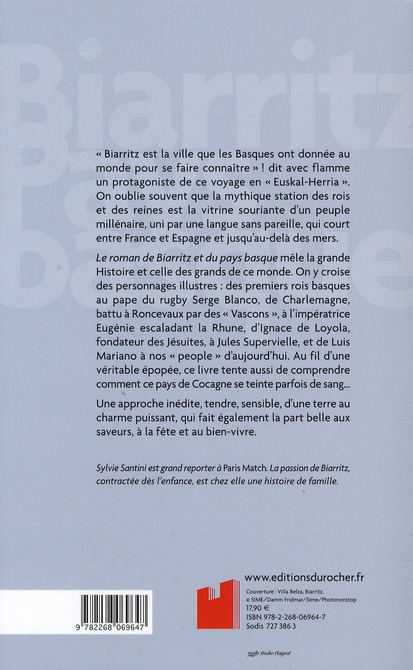 Quatrième de couverture de « Le roman de Biarritz et du Pays basque »