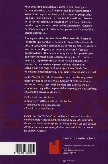 Quatrième de couverture de « UN EXORCISTE RACONTE »