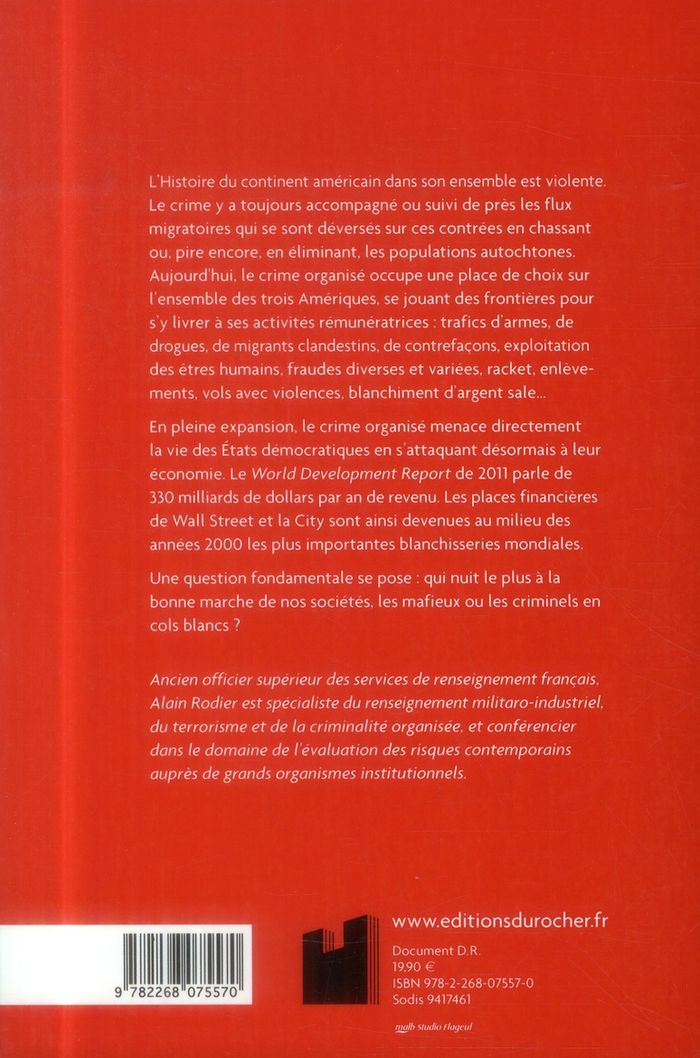 Quatrième de couverture de « LE CRIME ORGANISE DU CANADA A LA TERRE DE FEU »