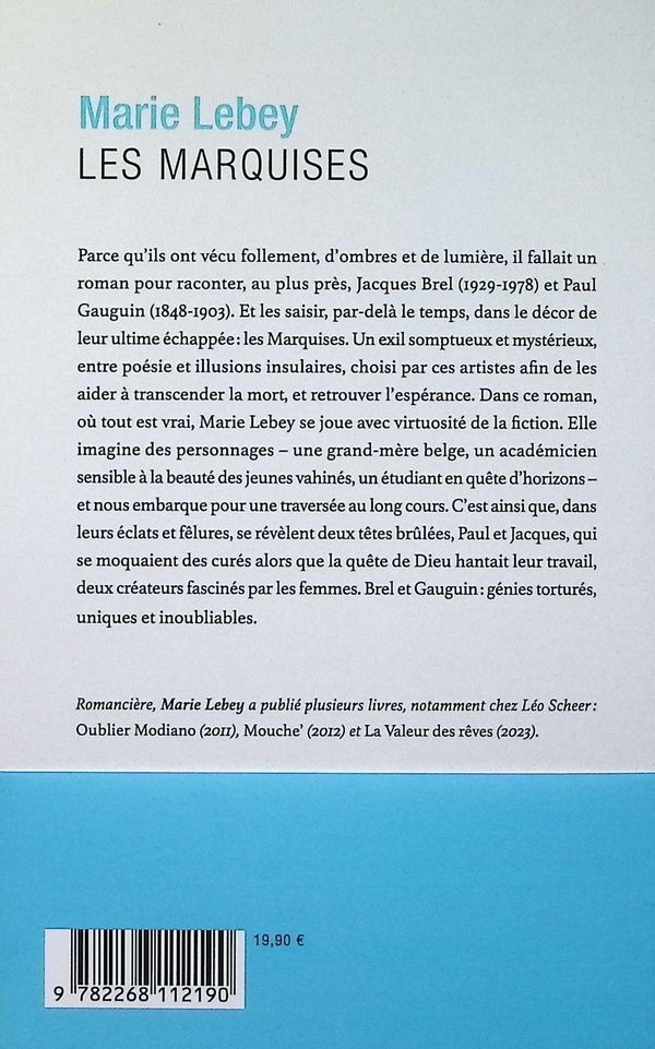 Quatrième de couverture de « Les marquises : roman »