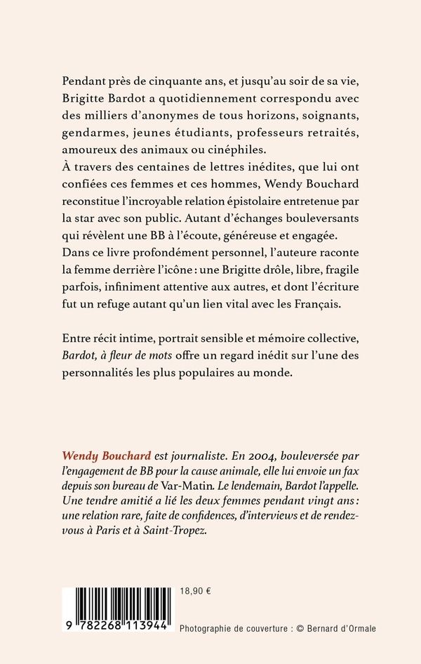 Quatrième de couverture de « BARDOT, A FLEUR DE MOTS »