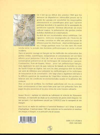 Quatrième de couverture de « CONVERSATION DES GROTTES ORNEES »