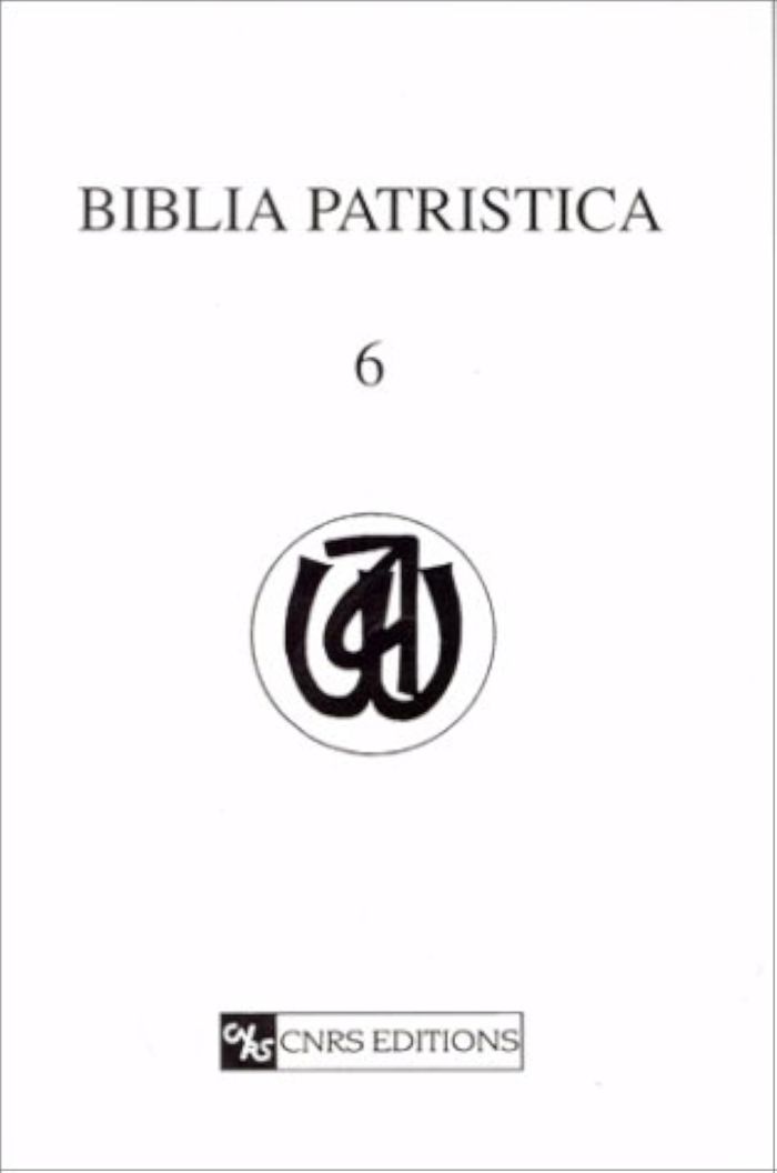 Couverture du livre « BIBLIA PATRISTICA -06 » de Collectif, librairie Les Contes Infusés à Corte