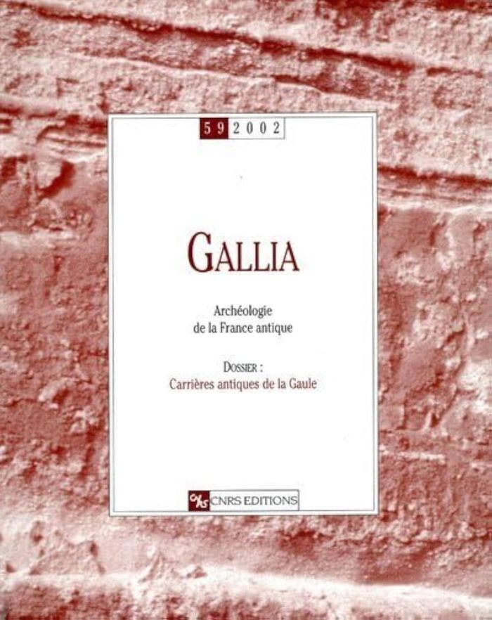 Couverture du livre « GALLIA 59 2002 » de Collectif, librairie Les Contes Infusés à Corte