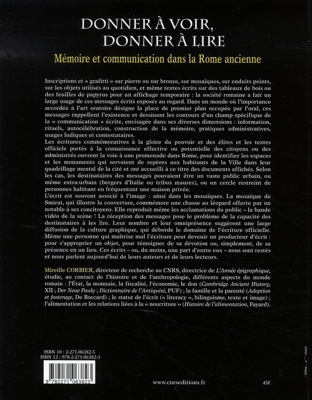 Quatrième de couverture de « DONNER A VOIR, DONNER A LIRE »
