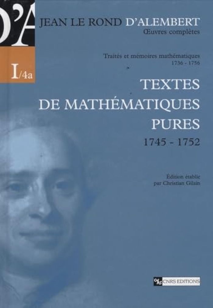 Couverture du livre « OEUVRES COMPLETES DE JEAN LE ROND D'ALEMBERT-TRAITES ET MEMOIRES MATHEMATIQUES » de Le Rond D'Alembert, librairie Les Contes Infusés à Corte