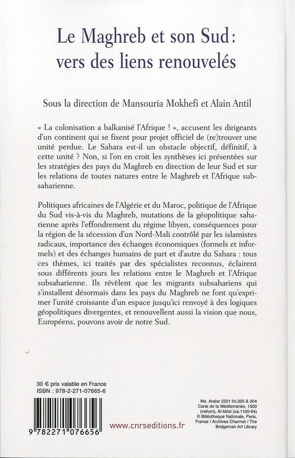 Quatrième de couverture de « LE MAGHREB ET SON SUD : VERS DES LIENS RENOUVELES »