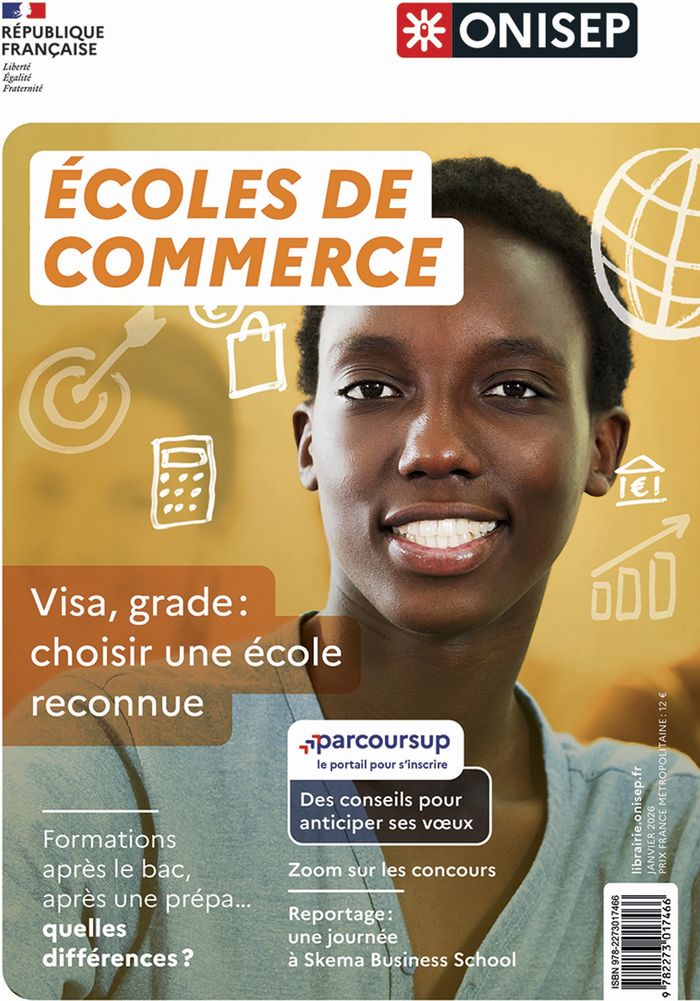Couverture du livre « Écoles de commerce : visa, grade : choisir une école reconnue », librairie Les Contes Infusés à Corte