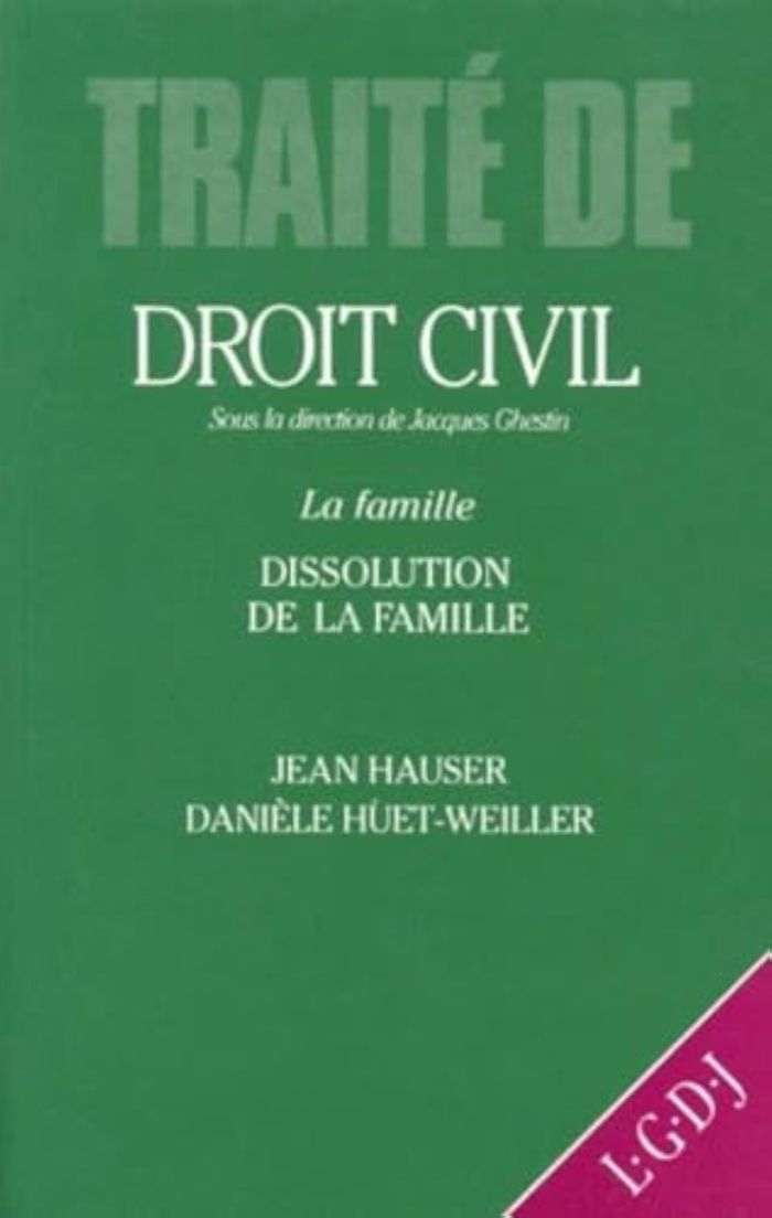 Couverture du livre « LA FAMILLE, DISSOLUTION DE LA FAMILLE » de Jean Hauser, librairie Les Contes Infusés à Corte